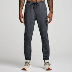 saucony Mallas Y Shorts|Hombre Solstice Jogger Black Heather