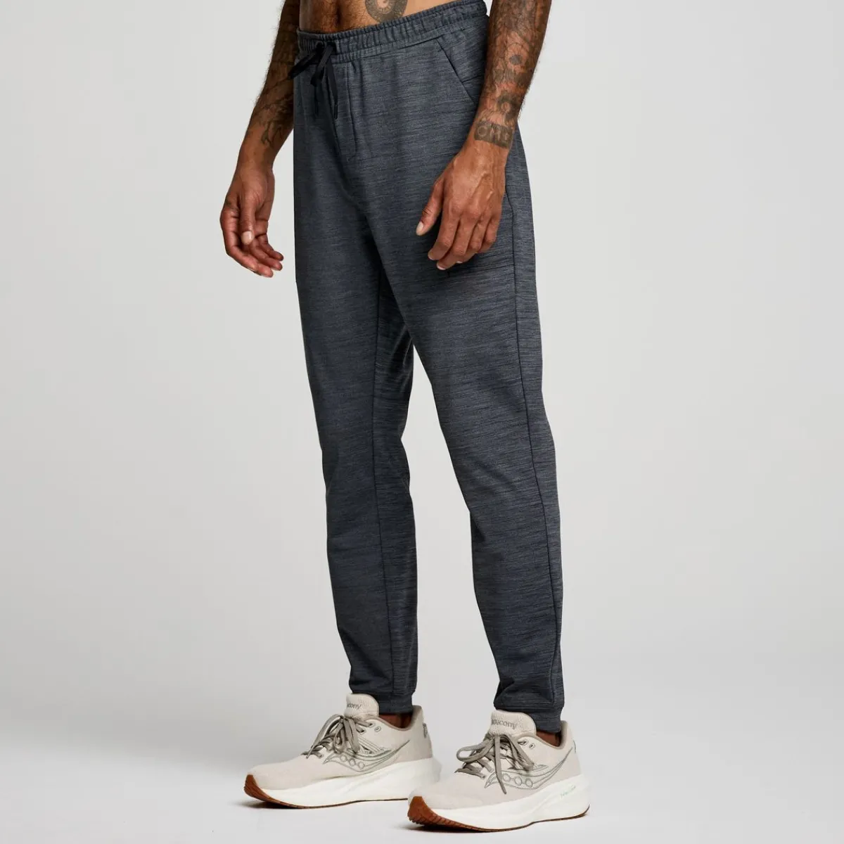saucony Mallas Y Shorts|Hombre Solstice Jogger Black Heather