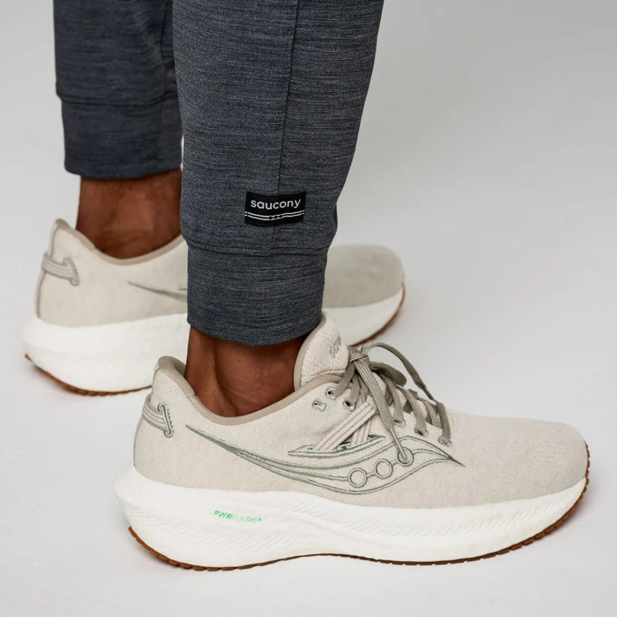 saucony Mallas Y Shorts|Hombre Solstice Jogger Black Heather
