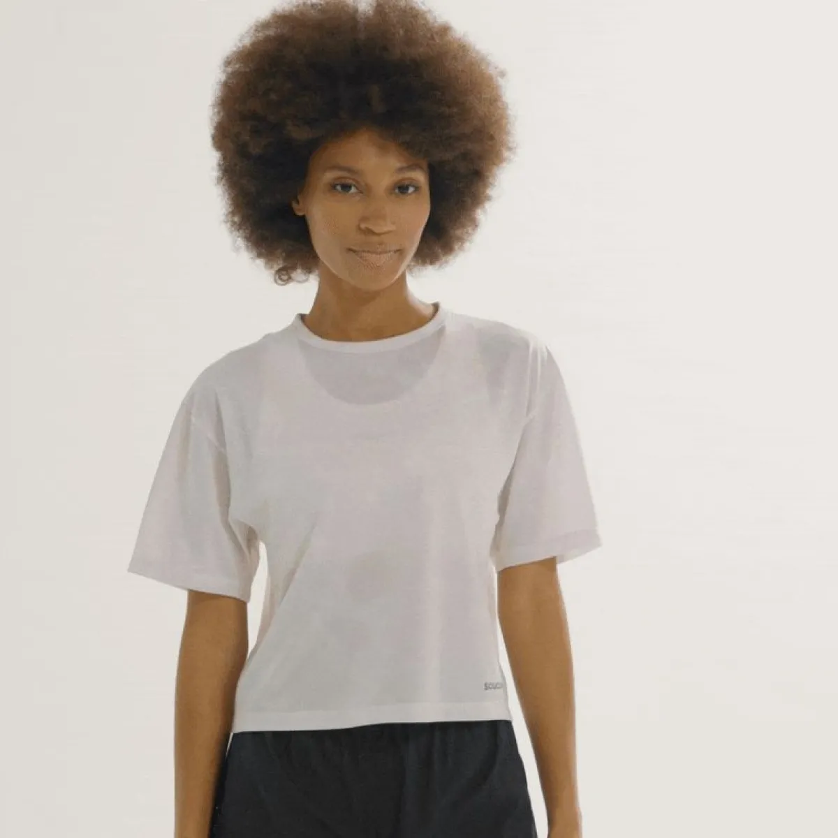 saucony Camisetas|Mujer Elevate Short Sleeve White Tie-Dye Print